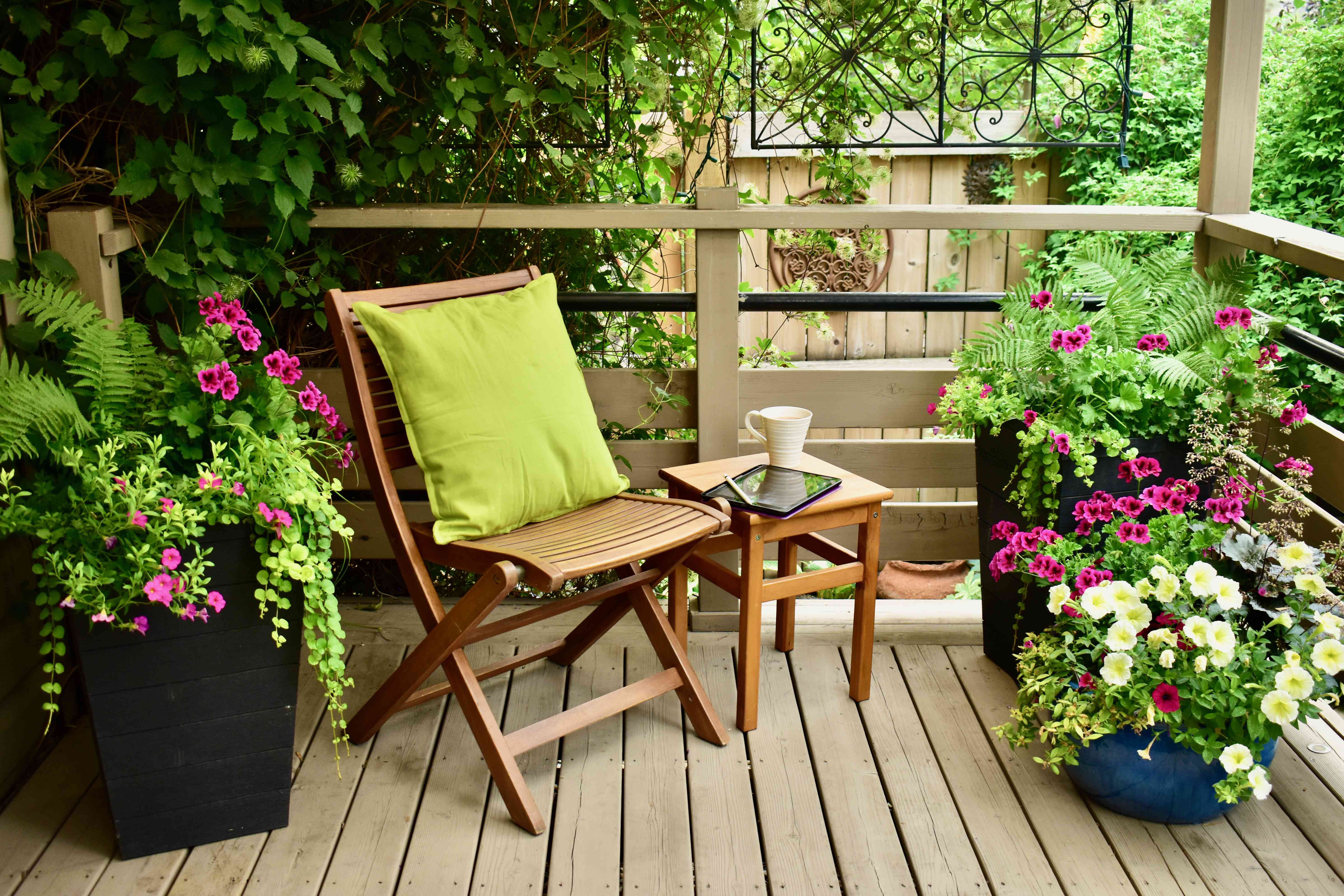 Beautiful garden decking area