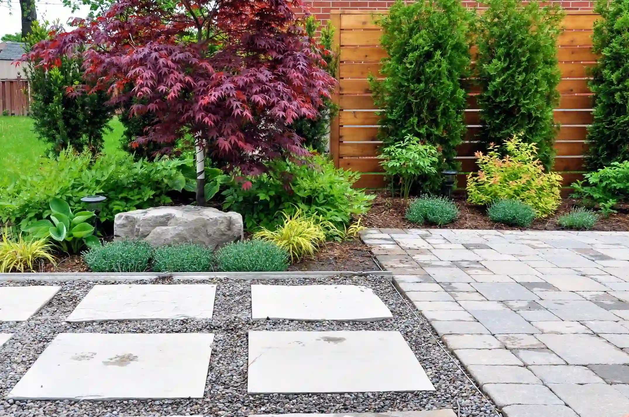Beautiful natural stone patio installation
